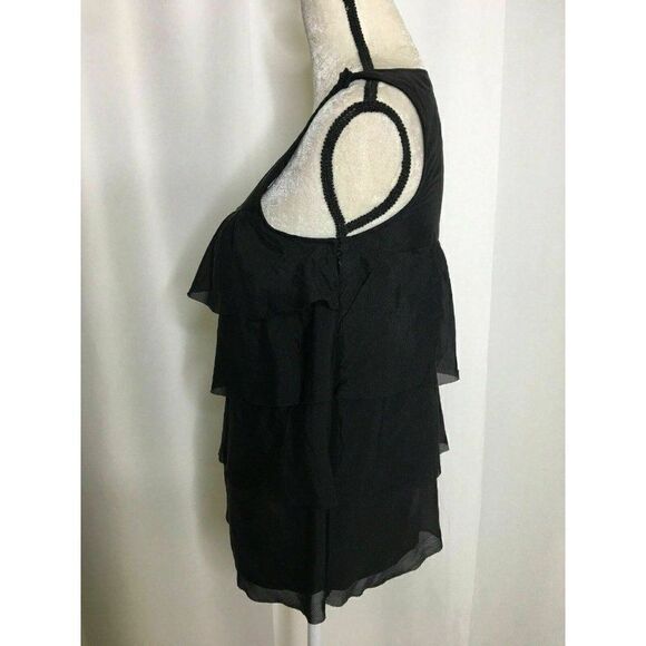 J Crew Scoop Neck 100% Silk Ruffle tank top - Picture 3 of 5